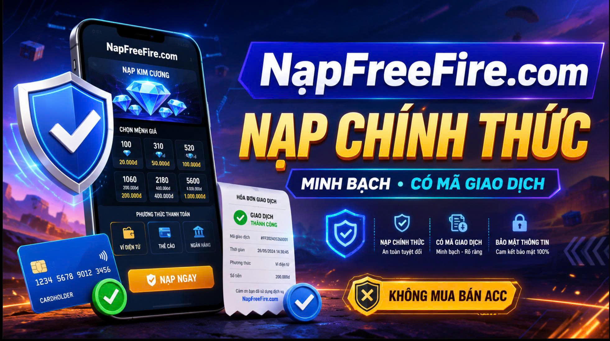 Giải thích về hoạt động nạp Free Fire tại NapFreeFire.Com sau quy định mới